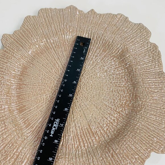 Ocean Reef Blush Charger Plates 14" Beach Table Decor Wedding Coastal Set of 4 - Picture 6 of 8